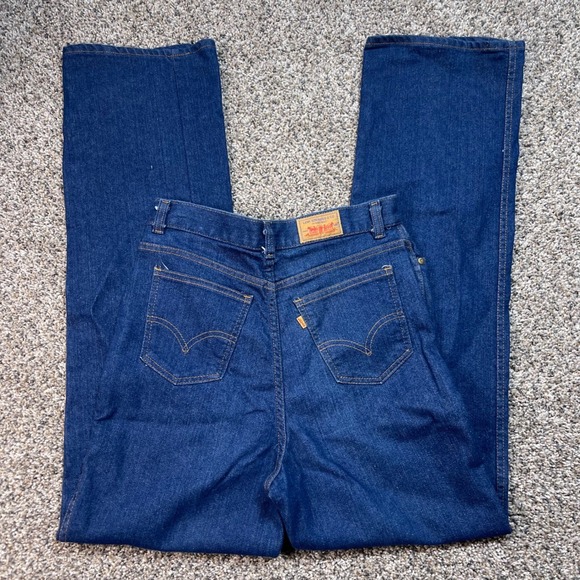 Vintage Levi's 544 Jeans Womens 26x32 Dark Wash Relaxed Fit Tapered USA Made 90s - Picture 8 of 9